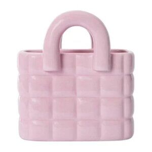 COPY - NWT Pink Ceramic Purse Vase – Stylish Handbag-Inspired Home Decor